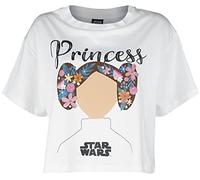 Star Wars Princess Lea Donna T-Shirt Bianco L 100% Cotone Largo