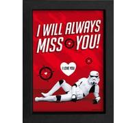 Star Wars Quadro Star Wars Stormtrooper I Will Always Miss You NUOVO