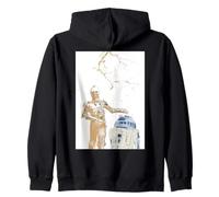 Star Wars R2-D2 And C-3PO Spring Cherry Blossoms Sakura Art Felpa con Cappuccio