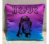 Star Wars R2D2 / Acdc Ispirato 80s Sci Fi Film Man Cave Cuscino Decorativo