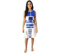 Star Wars R2D2 Costume Dress Donna Cosplay Droid Abbigliamento Bianco da Donna L