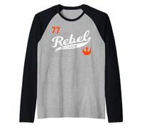 Star Wars Rebel Alliance 77 Classic Resistance Logo Baseball Maglia con Maniche Raglan