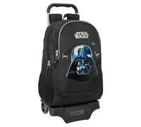 Star WARS REBELLION - Zaino scuola con carrello, ideale per bambini di diverse età, comodo e versatile, qualità e resistenza, 33 x 15 x 43 cm, Nero, M, Casual