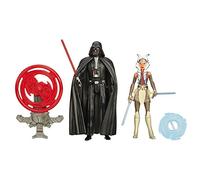 Star Wars Rebels - Statuina di Darth Vader e Ahsoka Tano Missione spaziale, 9,5 cm, confezione da 2