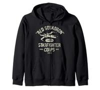 Star Wars Red Squadron Starfighter Corps Rebel Base Yavin 4 Felpa con Cappuccio