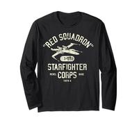 Star Wars Red Squadron Starfighter Corps Rebel Base Yavin 4 Maglia a Manica