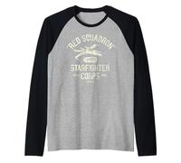 Star Wars Red Squadron Starfighter Corps Rebel Base Yavin 4 Maglia con Maniche Raglan