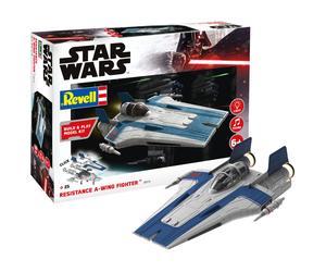 Star Wars Resistance A-wing Fighter, Blue 1:44 Plastic Model Kit REVELL