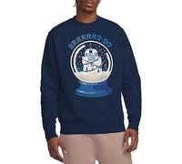 Star Wars Retro R2d2 Snow Globe Sweatshirt, Navy Maglia di Tuta, Marina Militare, S Unisex-Adulto