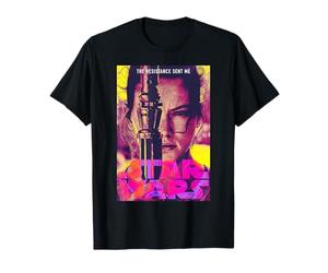 Star Wars Rey Staff The Resistance Sent Me Neon Maglietta