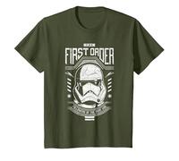 Star Wars Rise of Skywalker First Order Trooper Maglietta, Bambini, Oliva, 2 Anni
