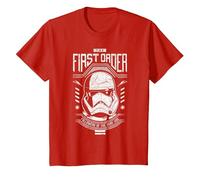 Star Wars Rise of Skywalker First Order Trooper Maglietta, Bambini, Rosso, 4 Anni