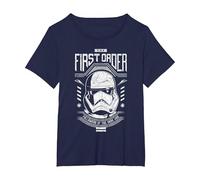 Star Wars Rise of Skywalker First Order Trooper Maglietta, Donna Plus-Size, Navy, 5X