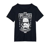 Star Wars Rise of Skywalker First Order Trooper Maglietta, Donna Plus-Size, Nero, 5X