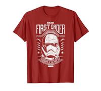 Star Wars Rise of Skywalker First Order Trooper Maglietta, Uomo, Mirtillo Rosso, XL