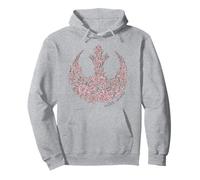 Star Wars Rose Rebel Emblem Felpa con Cappuccio