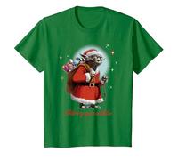 Star Wars Santa Yoda Merry You Will Be Maglietta, Bambini, Verde Mela, 4 Anni