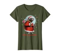 Star Wars Santa Yoda Merry You Will Be Maglietta, Donna, Oliva, M