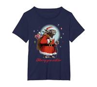 Star Wars Santa Yoda Merry You Will Be Maglietta, Donna Plus-Size, Navy, 3X