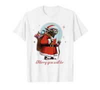 Star Wars Santa Yoda Merry You Will Be Maglietta, Uomo, Bianco, 6XL