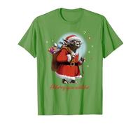 Star Wars Santa Yoda Merry You Will Be Maglietta, Uomo, Erba, M