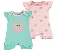 STAR WARS Set Di 2 Body Per Bambina Con Maniche Ruffle - Baby Yoda