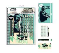 Star Wars - Set di cancelleria per la scuola e forniture per ufficio, prodotto ufficiale (The Mandalorian Where I Go Design)