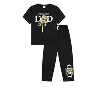 Star Wars, Set di pigiama lungo da uomo "Yoda Best Dad", Nero , S