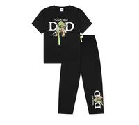 Star Wars, Set di pigiama lungo da uomo "Yoda Best Dad", Nero , XL