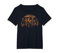 Star Wars Solo Sunset Maglietta, Donna Plus-Size, Nero, 1X