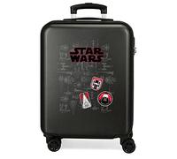 Star Wars Space Mission - Valigia da cabina nera, 38 x 55 x 20 cm, rigida ABS, chiusura a combinazione laterale, 35 2 kg, 4 ruote, doppia valigia a mano