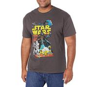 STAR WARS T-Shirt con Grafica Classica Rebel Camicia, Carbone, L Uomo