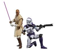 STAR WARS The Black Series Mace Windu & 187th Legion Clone Trooper 15,2 cm Scala Action Figure Set Cloni della Repubblica (G0212)