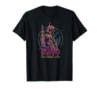 Star Wars The Book Of Boba Fett Galactic Neon Poster Maglietta