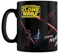 Star Wars The Clone Wars Epic Lightsaber Duel Coffee Mug Tazza con Pannello Nero