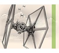 Star Wars The Force Awakens Episodio VII Tie Fighter Pencil Art Stampa su Tela, Cotone, Multicolore, 3,20 x 60,00 x 80,00 cm