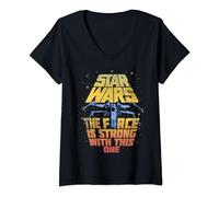 Star Wars The Force Is Strong With This One Maglietta con Collo a V