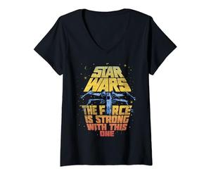 Star Wars The Force Is Strong With This One Maglietta con Collo a V
