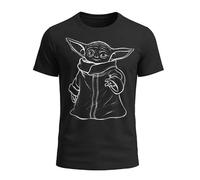 Star Wars The Madalorian - Grogu Uomo T-Shirt Nero L 100% Cotone Regular