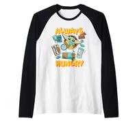 Star Wars: The Mandalorian And Grogu Always Hungry Snacks Maglia con Maniche Raglan