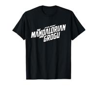 Star Wars The Mandalorian And Grogu Official B&W Movie Logo Maglietta