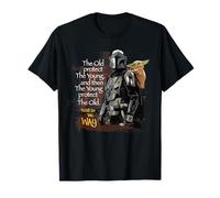 Star Wars The Mandalorian And Grogu Old Protect The Young Maglietta
