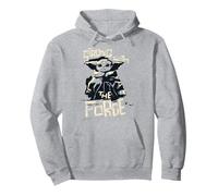 Star Wars: The Mandalorian Cute Grogu Strong With The Force Felpa con Cappuccio