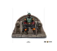 STAR WARS MANDALORIAN BOBA FETT on THRONE DELUXE 1/10 STATUE 18 cm IRON STUDIOS