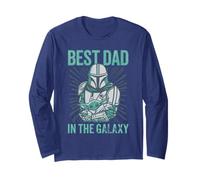Star Wars The Mandalorian Father's Day Best Dad Maglia a Manica