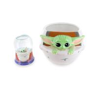 Star Wars: The Mandalorian Grogu 20-Ounce Scolpito Tazza E 2-Inch Neve Globe Set