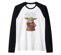Star Wars The Mandalorian Grogu Calm Maglia con Maniche Raglan