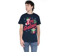 Star Wars The Mandalorian Grogu Christmas Joy to The Galaxy, Maglietta Unisex, Blu Navy, Marina Militare, 3XL