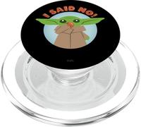 Star Wars The Mandalorian Grogu I Said No! Funny Cute Black PopSockets PopGrip per MagSafe
