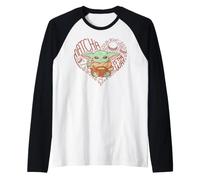 Star Wars The Mandalorian Grogu Matcha is The Way Tea Heart Maglia con Maniche Raglan